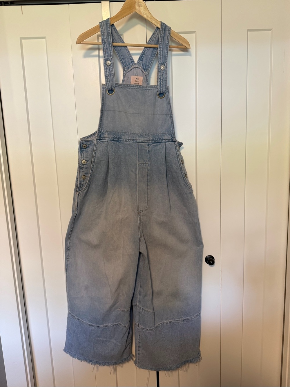 We The Free Light Blue Denim Overalls